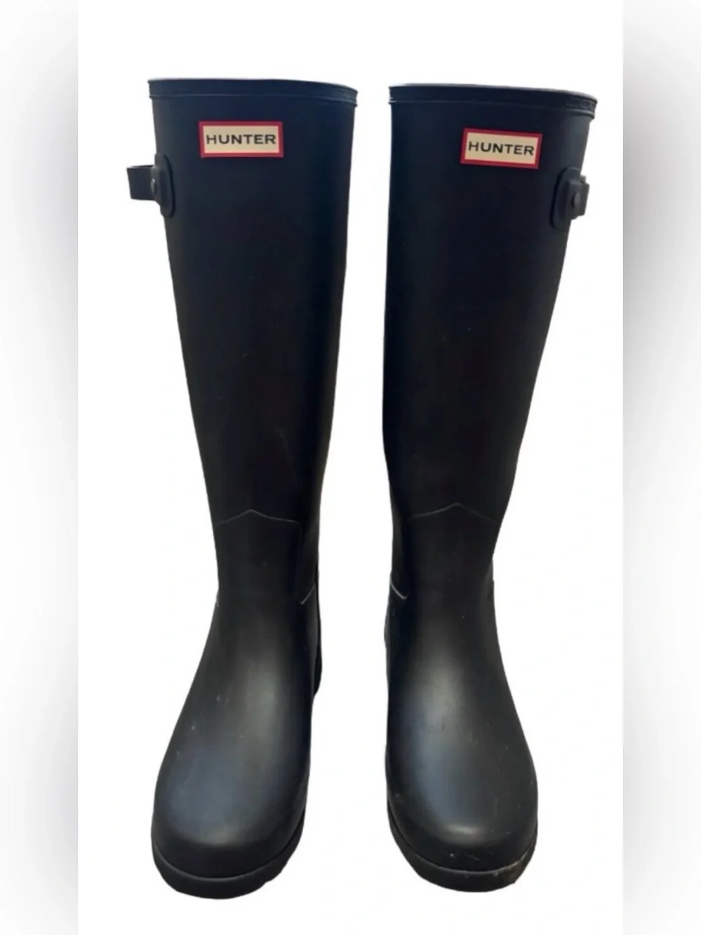 Hunter black matte tall boots. Size 7 NEVER WORN